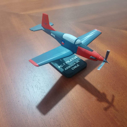 Maqueta 3D Pilatus PC-7 Armada de Chile