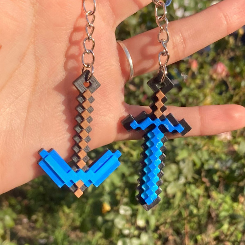 Llavero Picota de Diamante de Minecraft